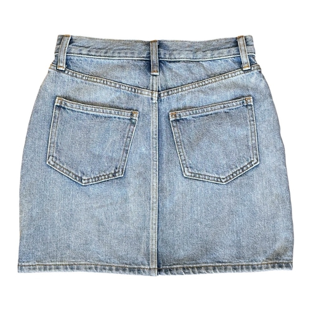 NWT Aritzia Tna Hiroshi Denim Mini Skirt in Light Vintage Blue Women’s 2 - Picture 2 of 5